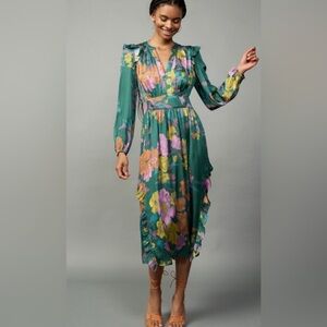 Current Air Emmaline Botanical Floral Midi
Dress Size XXL
